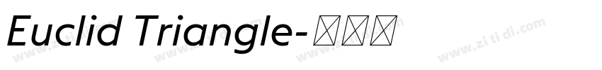 Euclid Triangle字体转换